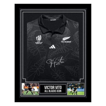 Signed Victor Vito Framed Shirt - All Blacks Icon