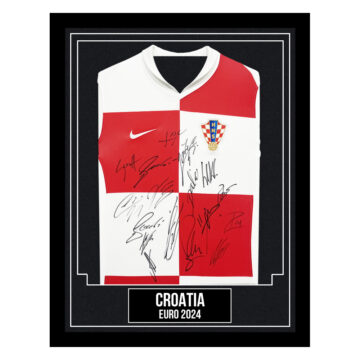 Croatia Signed Framed Home Shirt - Euro 2024 Squad