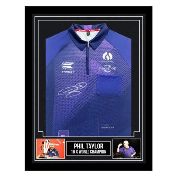 Signed Phil Taylor Framed Shirt - 16 x World Champion