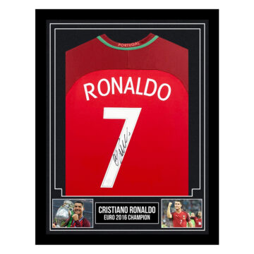 Signed Cristiano Ronaldo Framed Portugal Shirt - Euro 2016 Champion