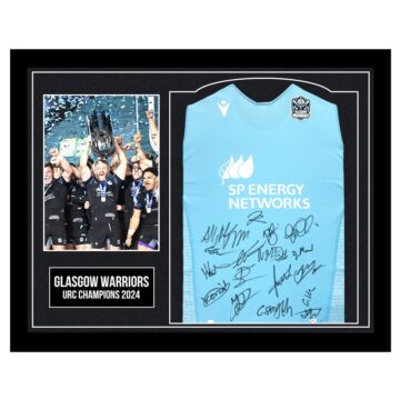 Framed Glasgow Warriors Signed Shirt - URC Champions 2024
