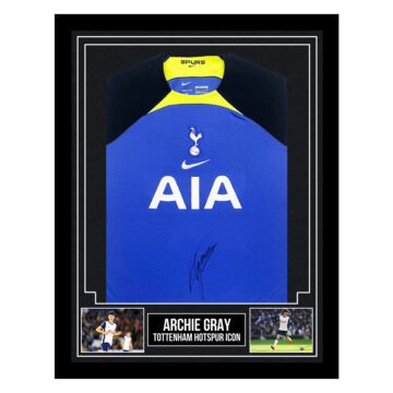Signed Archie Gray Framed Shirt - Tottenham Hotspur Icon