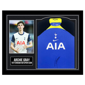 Framed Archie Gray Signed Shirt - Tottenham Hotspur Icon