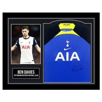 Framed Ben Davies Signed Shirt - Tottenham Hotspur Football Club