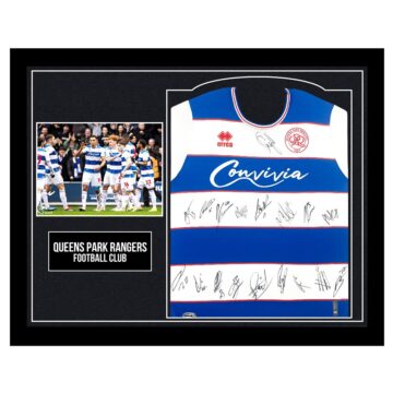 Framed Queens Park Rangers F.C. Signed Home Shirt - Championship Squad
