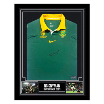 Signed RG Snyman Framed Shirt - RWC Winner 2023