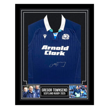 Signed Gregor Townsend Framed Shirt - Scotland Rugby 2025