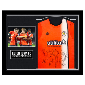 Framed Luton Town FC Signed Shirt - Premier League 2024