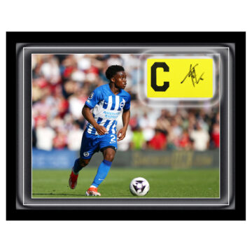 Signed Tariq Lamptey Armband Framed Dome - Brighton Icon