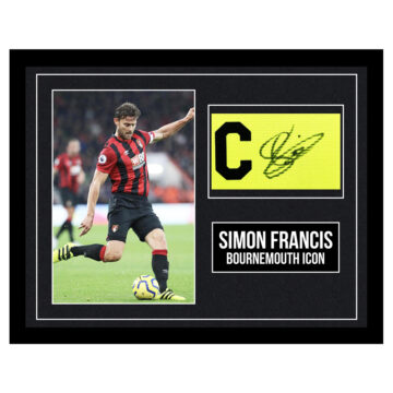 Signed Simon Francis Framed Armband - AFC Bournemouth Icon