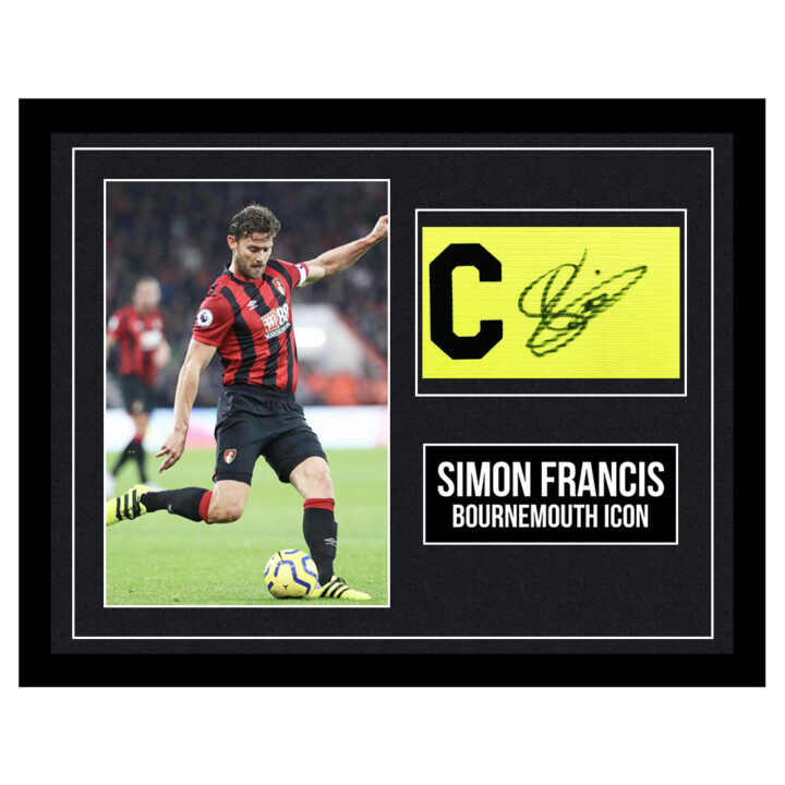 Signed Simon Francis Framed Armband - AFC Bournemouth Icon