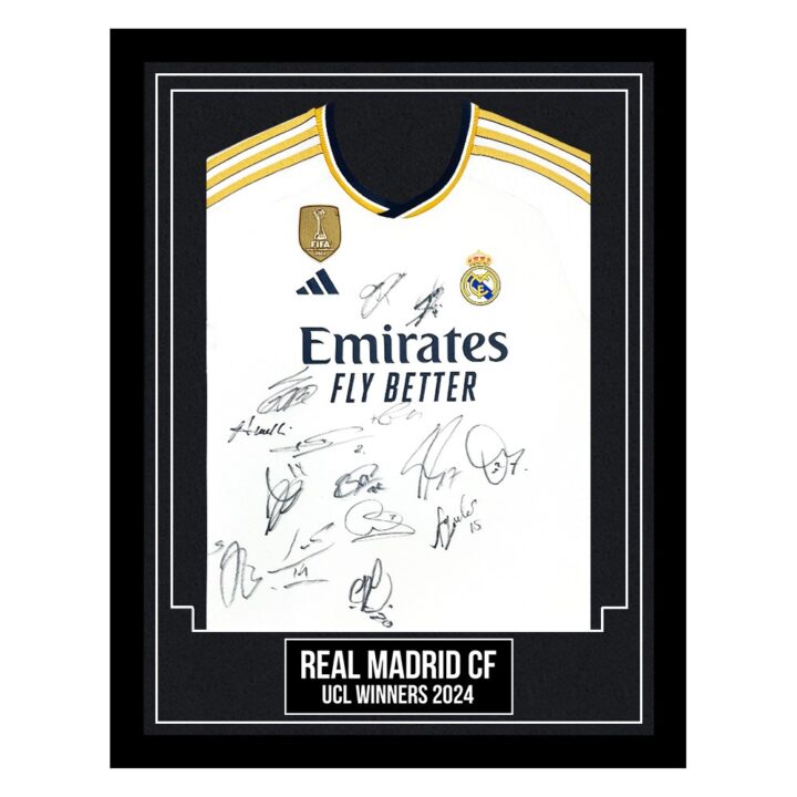 Real Madrid CF Signed Framed Match Issue Shirt - UCL Winners 2024