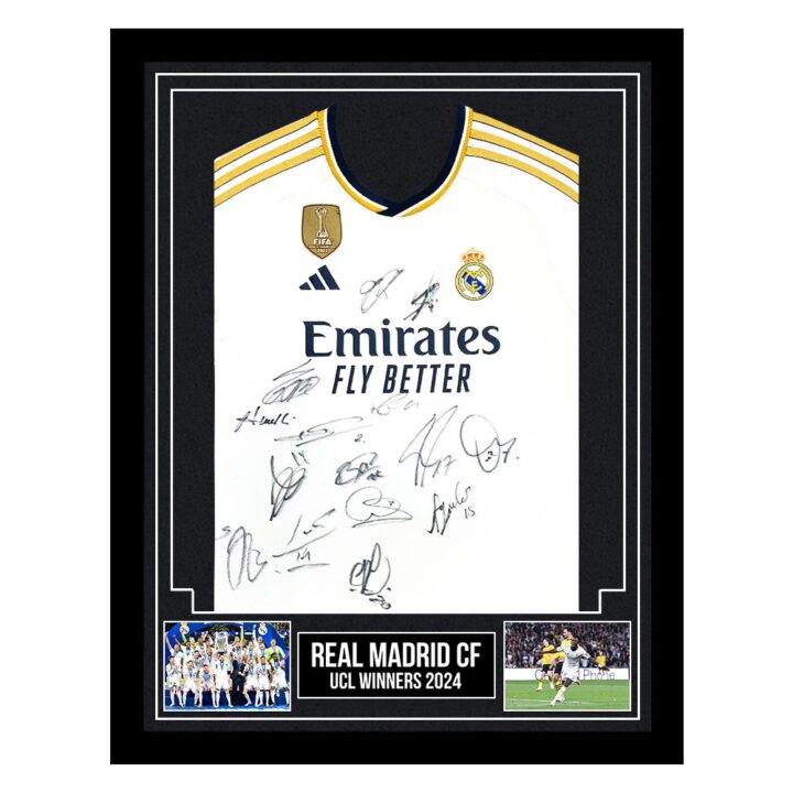 Signed Real Madrid CF Framed Match Issue Shirt - UCL Winners 2024