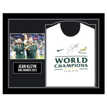 Framed Jean Kleyn Signed Shirt - RWC Winner 2023