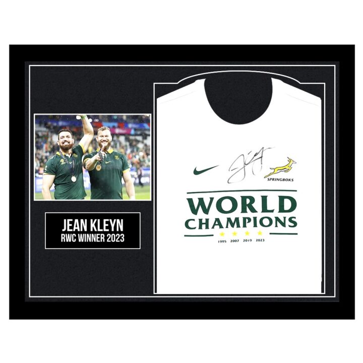 Framed Jean Kleyn Signed Shirt - RWC Winner 2023