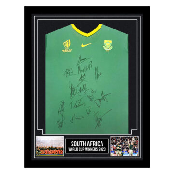 Signed South Africa Framed Shirt - World Cup Winners 2023