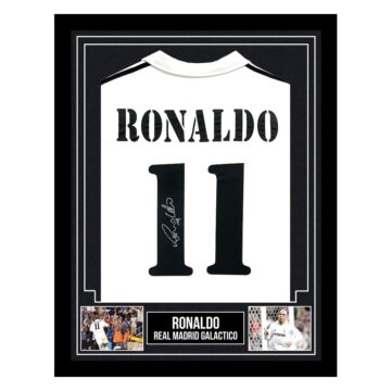 Autographed Ronaldo Framed Shirt - Real Madrid Galactico