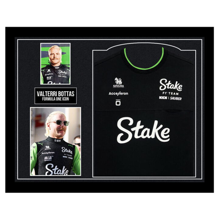 Signed Valtteri Bottas Framed Display Shirt - Formula One Icon