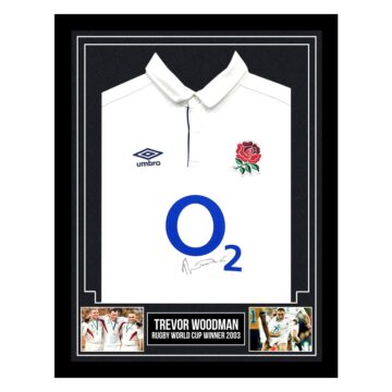 Signed Trevor Woodman Framed Jersey - Rugby World Cup Winner