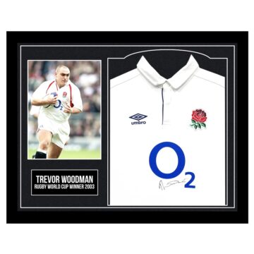 Framed Trevor Woodman Signed Jersey - Rugby World Cup Winner 2003