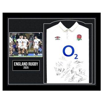 Framed England Rugby Signed Shirt – Autographed Jersey 2025