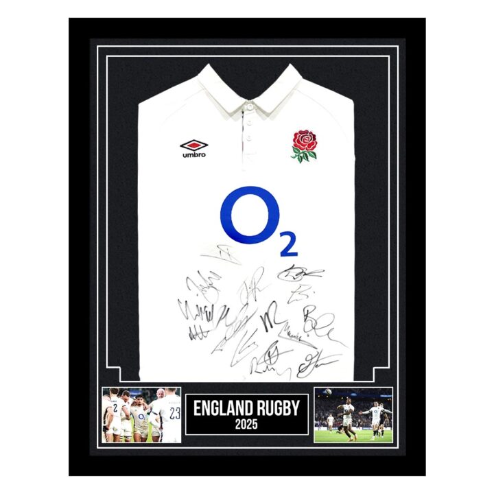 Signed England Rugby Framed Shirt – Autographed Jersey 2025