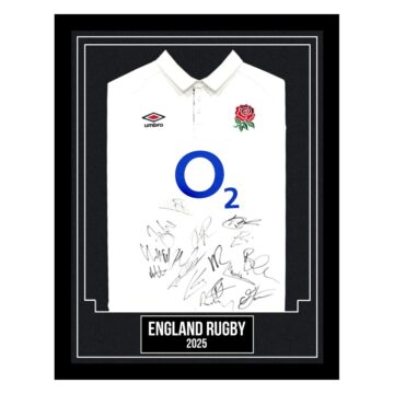 England Rugby Signed Framed Shirt – Autographed Jersey 2025