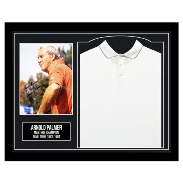 Signed Arnold Palmer Framed Display Shirt - 4 x Masters Champion