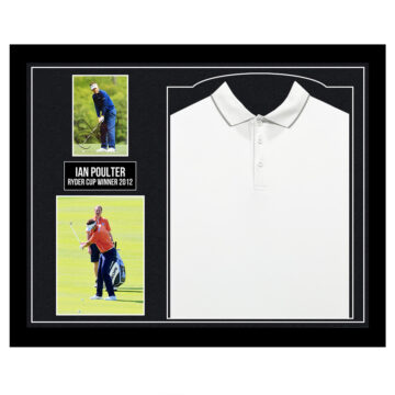 Signed Ian Poulter Framed Shirt Display - Ryder Cup Winner 2012