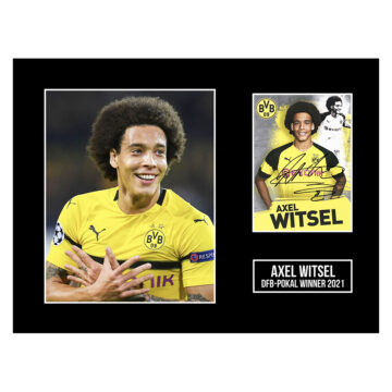 Signed Axel Witsel Photo Display 16x12 - DFB-Pokal Winner 2021