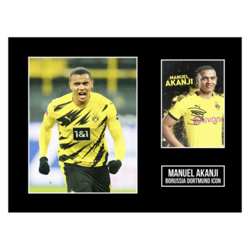 Signed Manuel Akanji Photo Display 16x12 - Borussia Dortmund Icon