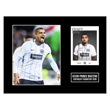 Signed Kevin-Prince Boateng Photo Display 16x12 - Eintracht Frankfurt Icon