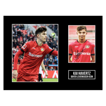 Signed Kai Havertz Photo Display 16x12 - Bayer Leverkusen Icon