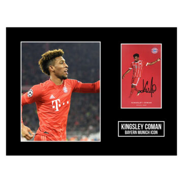 Signed Kingsley Coman Photo Display 16x12 - Bayern Munich Icon