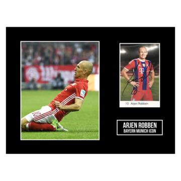 Signed Arjen Robben Photo Display 16x12 - Bayern Munich Icon
