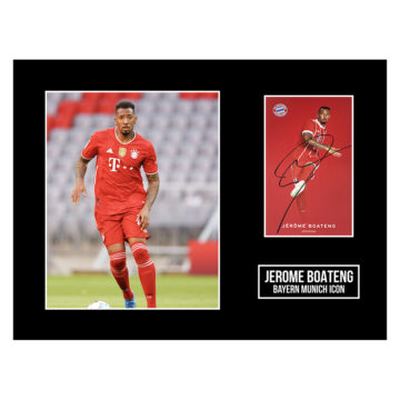 Signed Jerome Boateng Photo Display 16x12 - Bayern Munich Icon
