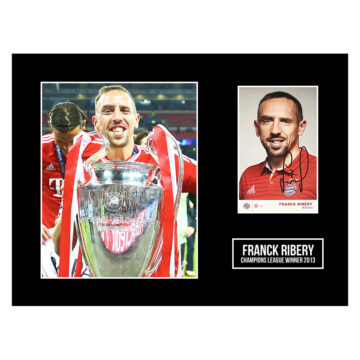 Signed Franck Ribery Photo Display 16x12 - Champions League Winner 2020