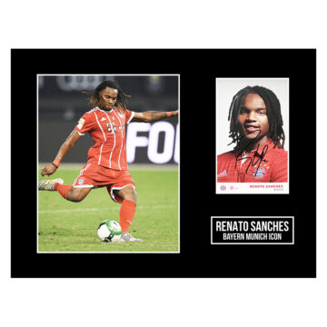 Signed Renato Sanches Photo Display 16x12 - Bayern Munich Icon