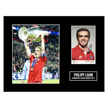 Autographed Philipp Lahm Photo Display 16x12 - Champions League Winner 2013