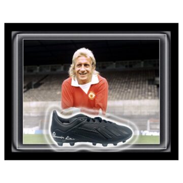 Signed Denis Law Boot Framed Dome - Manchester United FC Icon
