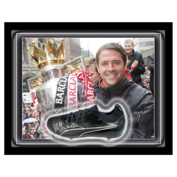 Signed Michael Owen Boot Framed Dome - Premier League Winner 2011