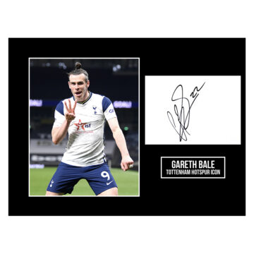 Signed Gareth Bale Photo Display 16x12 - Tottenham Hotspur Icon