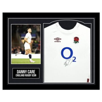 Framed Danny Care Autographed Shirt - England Rugby Icon