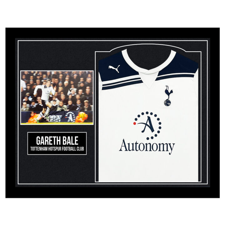 Signed Gareth Bale Framed Display Shirt - Tottenham Hotspur FC