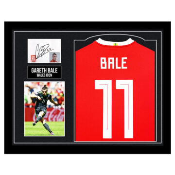Signed Gareth Bale Framed Shirt Display - Wales Icon