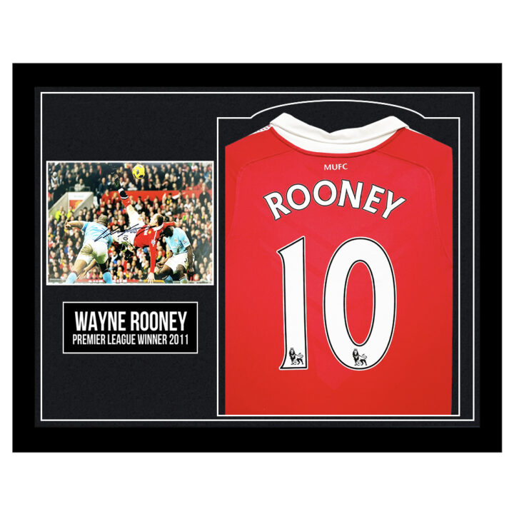 Signed Wayne Rooney Framed Display Shirt - Premier League Winner 2011