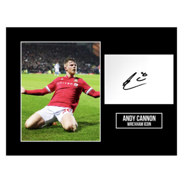 Signed Andy Cannon Photo Display 16x12 - Wrexham Icon