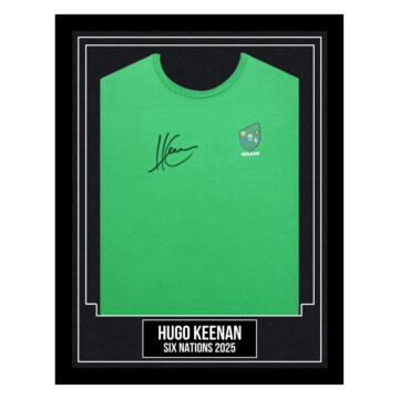 Hugo Keenan Signed Framed Shirt - Six Nations 2025
