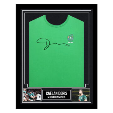 Signed Caelan Doris Framed Shirt - Six Nations 2025