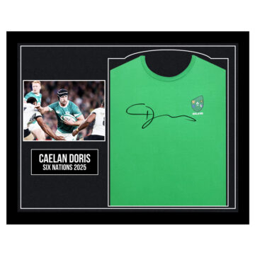 Framed Caelan Doris Signed Shirt - Six Nations 2025